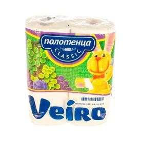 Бумажные полотенца Veiro Classic 2-слойные белые 2 рулона