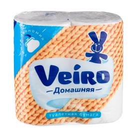 Туалетная бумага Veiro Домашняя 2-слойная белая 4 рулона