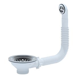 Перелив для мойки 3 1/2" гибкий круглый АНИпласт N320S