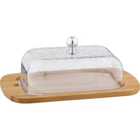 Масленка Agness с пластиковой крышкой 912-018 19х12х7 см