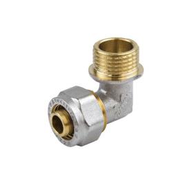 Угольник обжимной латунь никель 26 мм х 1" НР Aquasfera 7006-06