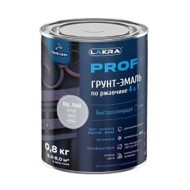 Грунт-эмаль по ржавчине 4 в 1 Лакра Серое окно RAL 7040 0,8 кг