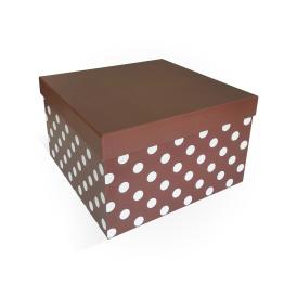 Коробка подарочная Темный шоколад квадрат 210х210х110 мм