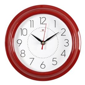 Часы настенные Рубин Классика d21 см корпус красный 2121-299R