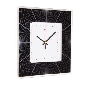 3636-001 (10) Часы настенные квадрат 35х35см, корпус белый "Геометрия 1" "Рубин"