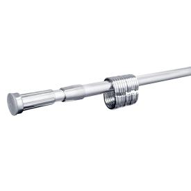 Карниз для ванной комнаты 110-200 см хром с пружинным кольцом Zalel 110-200