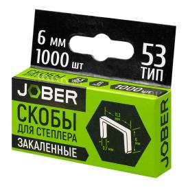 Скобы для степлера тип 53 6 мм 1000 шт Практика Мастер/Jober