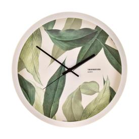 Часы настенные Тройка круг 30,5 см белые листья 77761775