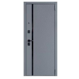 Дверь металл ДК 80 Софт графит Белый снег 960х2050 мм R