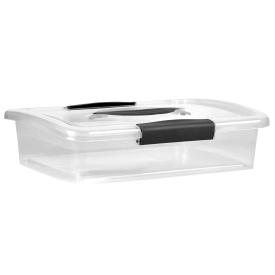 Ящик для хранения Keeplex Vision 37х27,4х9,5 см 5 л с защелками и ручкой прозрачный кристалл