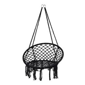 Кресло-качели подвесные плетеные Nolita 110х80/60 см черный