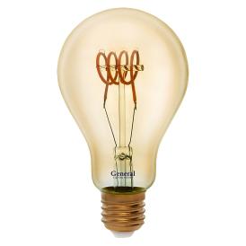 Лампа светодиодная филамент General FLD А75SS 6Вт 1800K Е27 золото