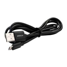 Кабель USB-Micro USB Ergolux 15093 3А 1,2 м зарядка + передача данных черный в коробке