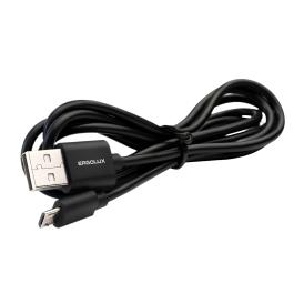Кабель USB-Micro USB Ergolux 15093 3А 1,2 м зарядка + передача данных черный в коробке
