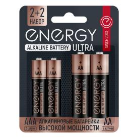 Батарейка алкалиновая Energy Ultra АА+ААА/LR6+LR03/4B 4 шт
