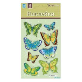 Наклейка декоративная Бабочки изумрудные мини 05010 LCHPA