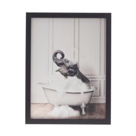 Картина-постер Слон в ванной 33х43х2 см
