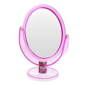 Зеркало настольное на ножке Beauty овал двухстороннее с увеличением микс d22 см