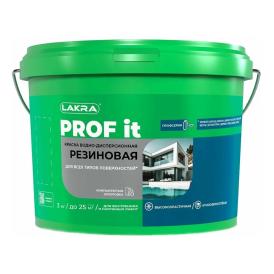 Краска резиновая для всех типов поверхностей Лакра Prof It RAL 9005 черный 3 кг